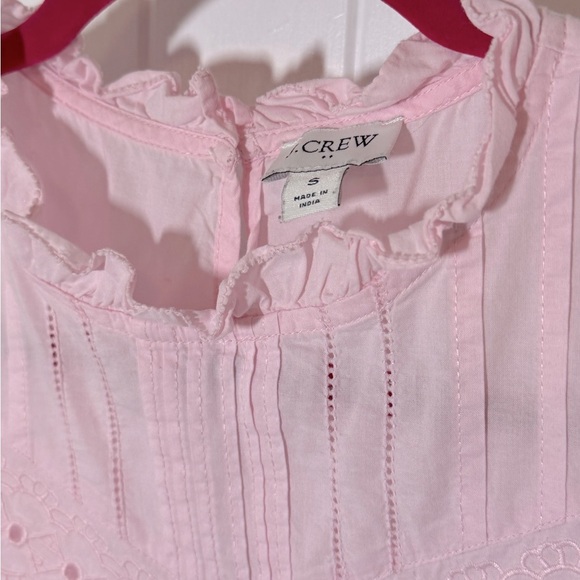J Crew Pink Flutter Sleeve Cotton Top - Picture 5 of 5